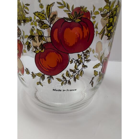 Vintage 70s Glass Storage Jar Made in FRANCE MUSHROOM Cottage Core 1.5L ECU - Picture 4 of 7